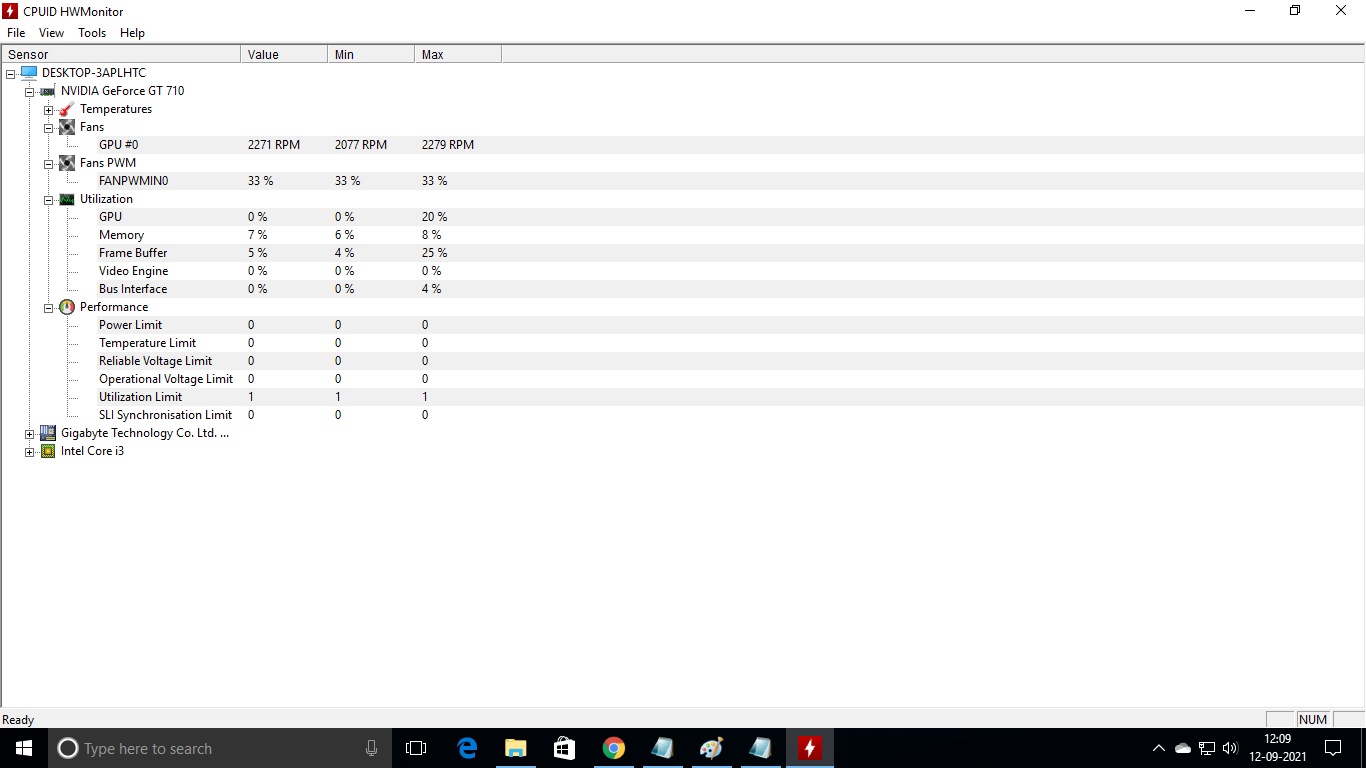 check CPU Temperature by using HW monitor