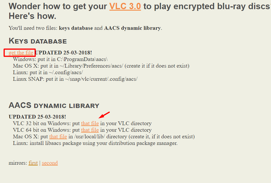 Blue-ray disc needs a library for AACS decoding error
