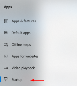 manage startup programs in windows 10