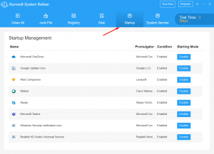 manage startup programs in windows 10 using system refixer
