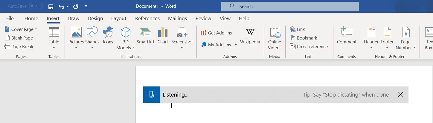 Voice Typing tool in Windows 11